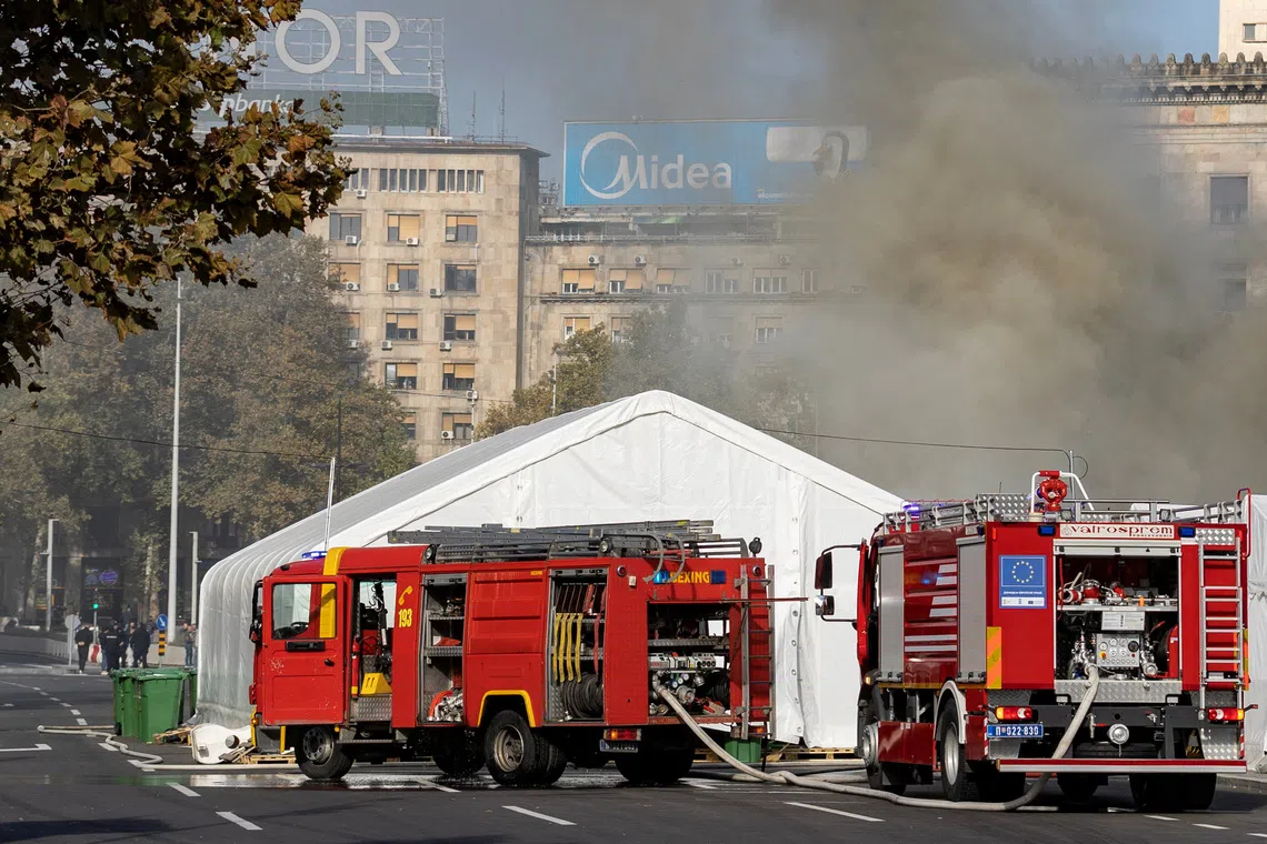 Man seriously injured after shots fired outside Serbian parliament