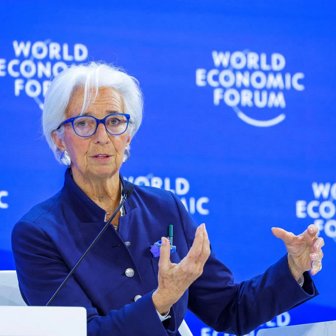 European Central Bank President Christine Lagarde attends the 56th annual World Economic Forum (WEF) meeting in Davos, Switzerland, January 23, 2026. REUTERS/Denis Balibouse