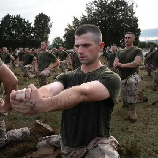 For the MAGA movement, masculinity is muscular - as embodied in men seeking a place in the US Marine Corp.