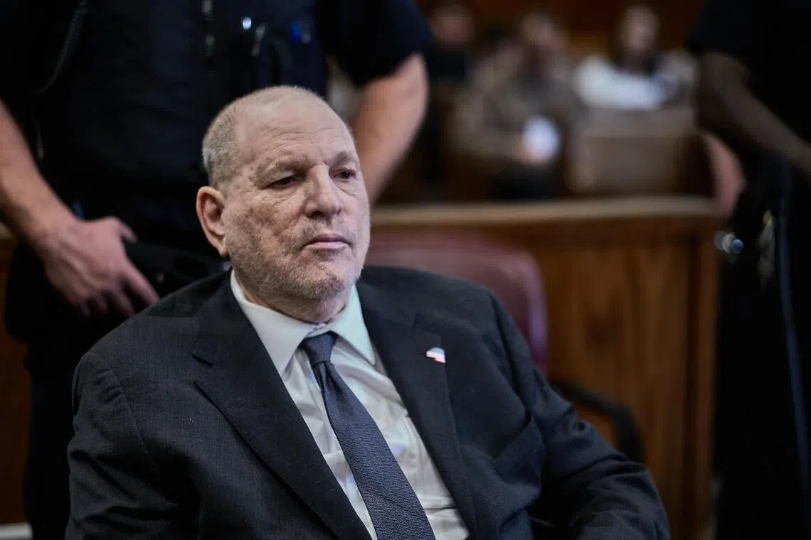 Harvey Weinstein appears during a hearing in Manhattan Supreme Court in New York on March 4.