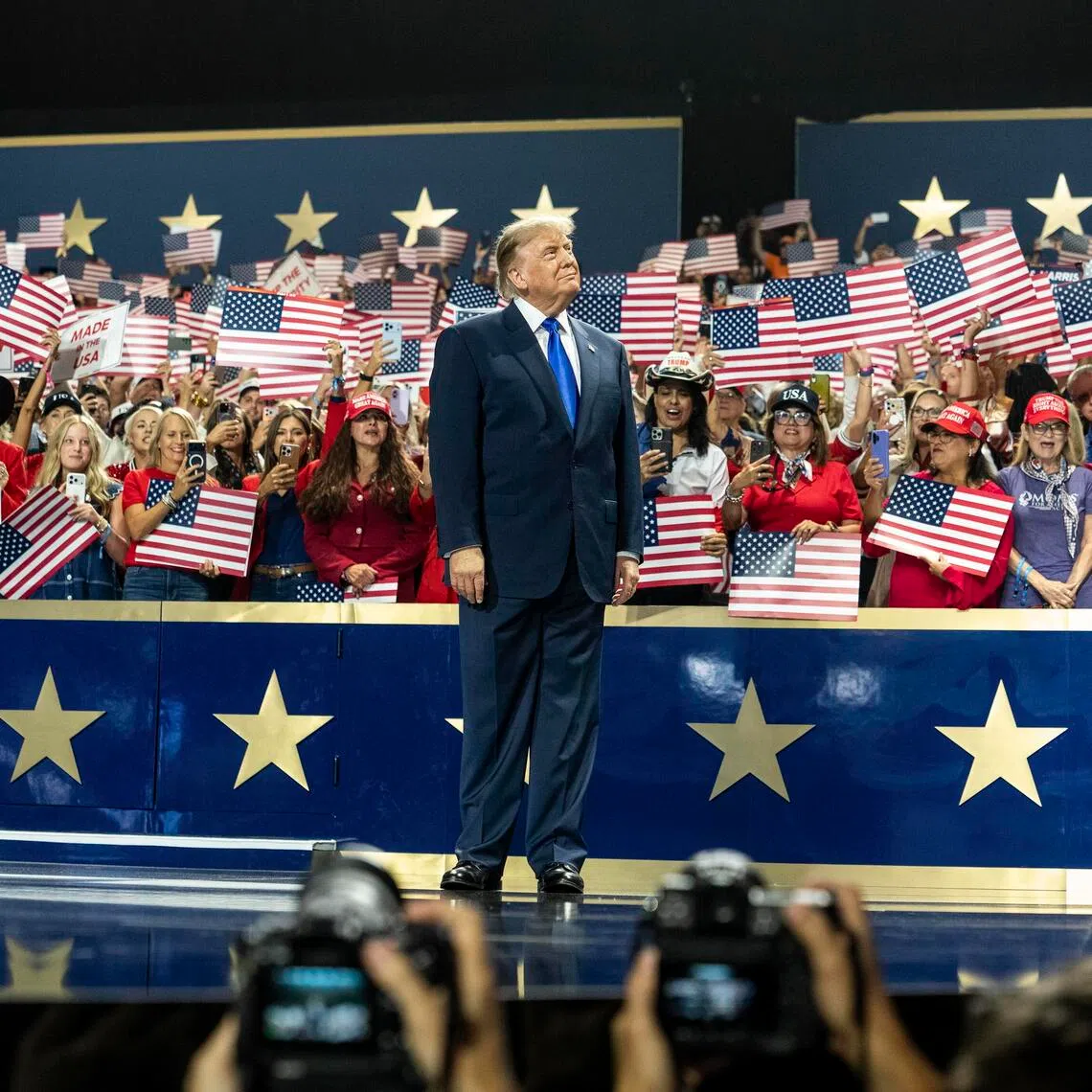 US President Donald Trump at the Republican midterm convention in Dallas on Sept 9, where he unveiled the idea of US$5,000 (S$6,300) payouts.