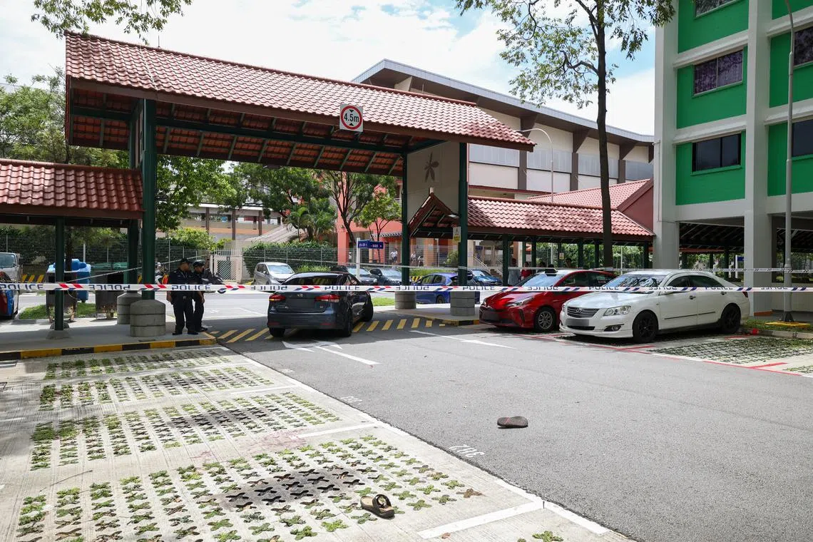 The police said they received calls for help at around 1.10pm and saw the man running around naked. 