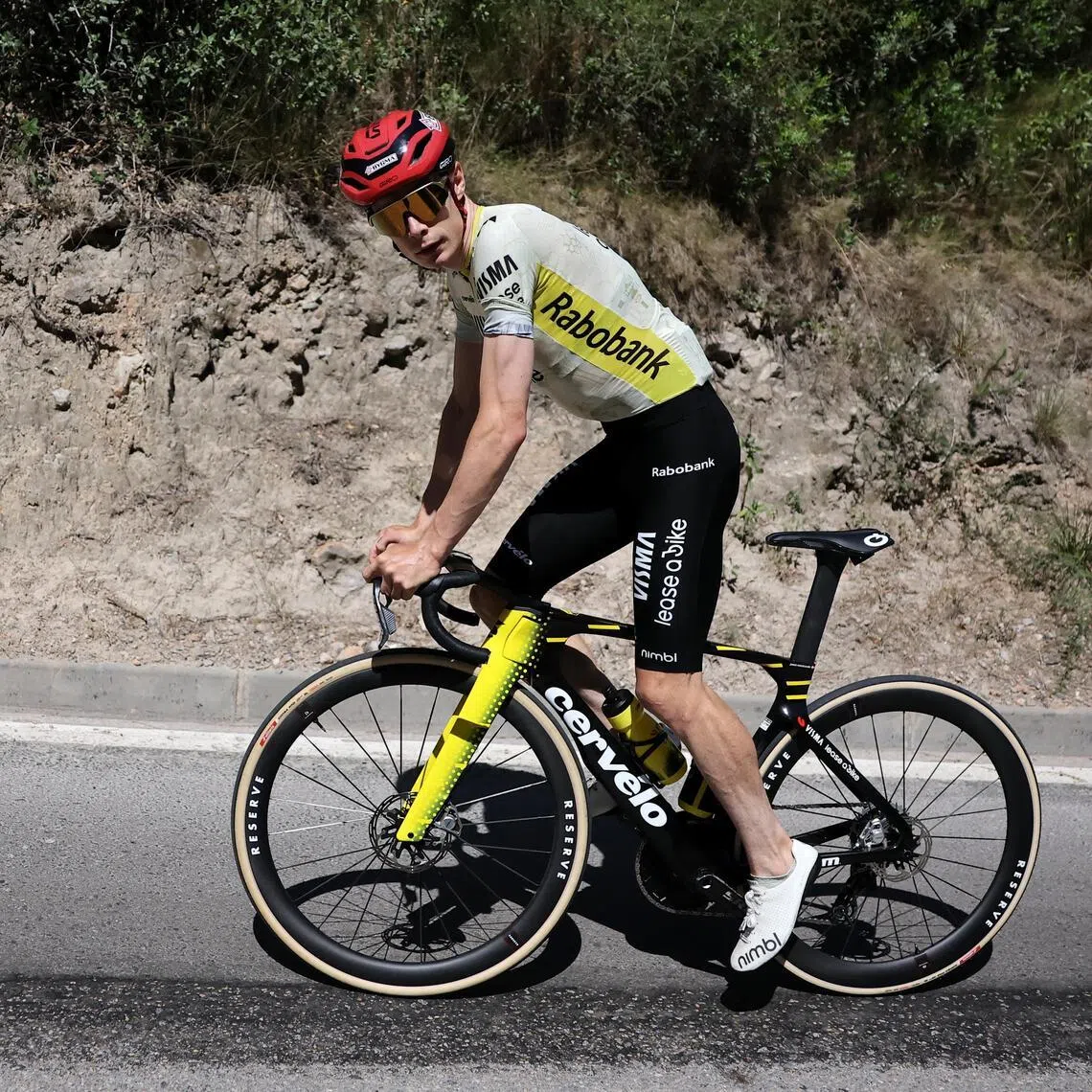 Denmark’s Jonas Vingegaard in training in Barcelona on July 3 on the eve of the start of the Tour de France.