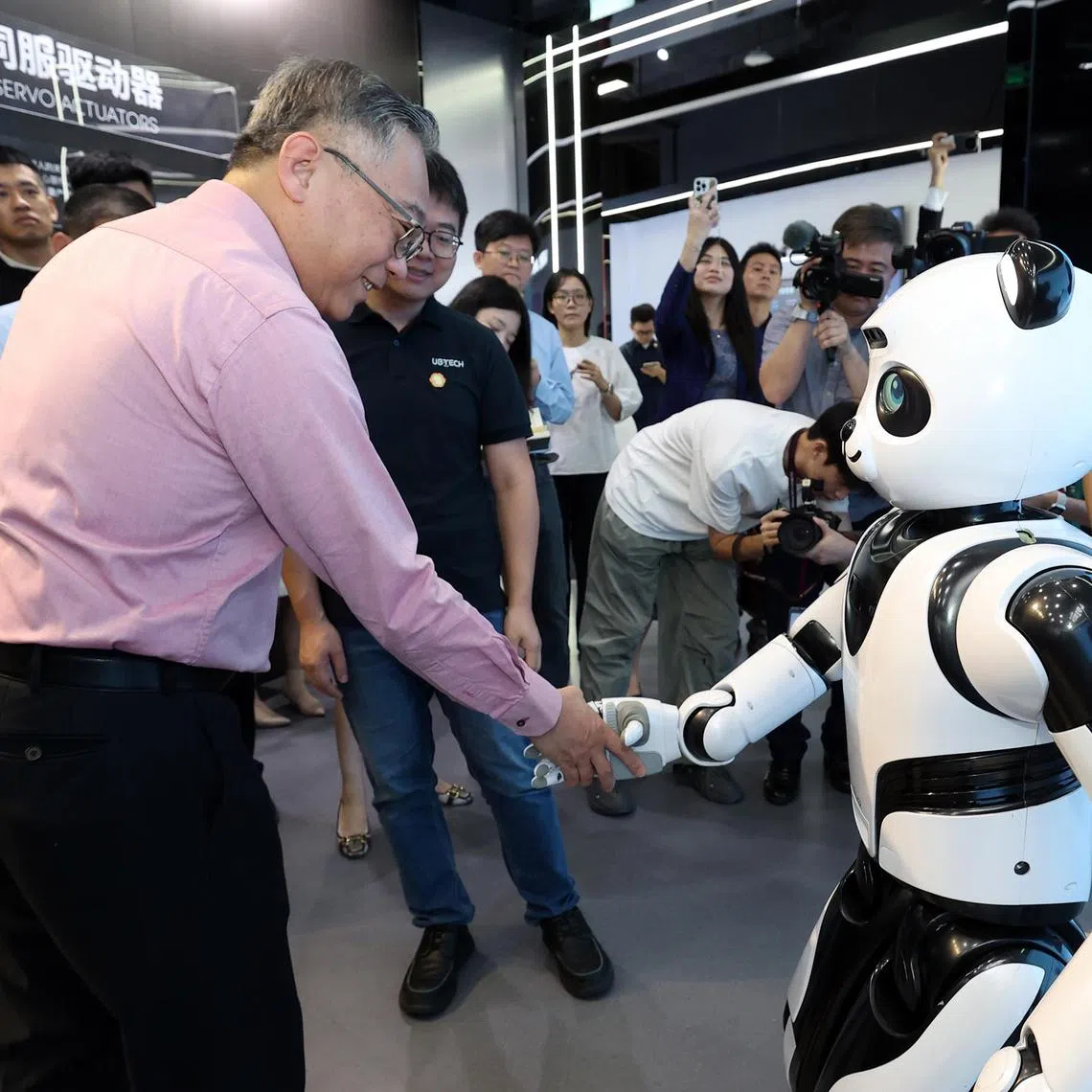 Deputy Prime Minister Gan Kim Yong visiting UBTech Robotics, a leading maker of humanoids and service robots, in Shenzhen on Sept 2.