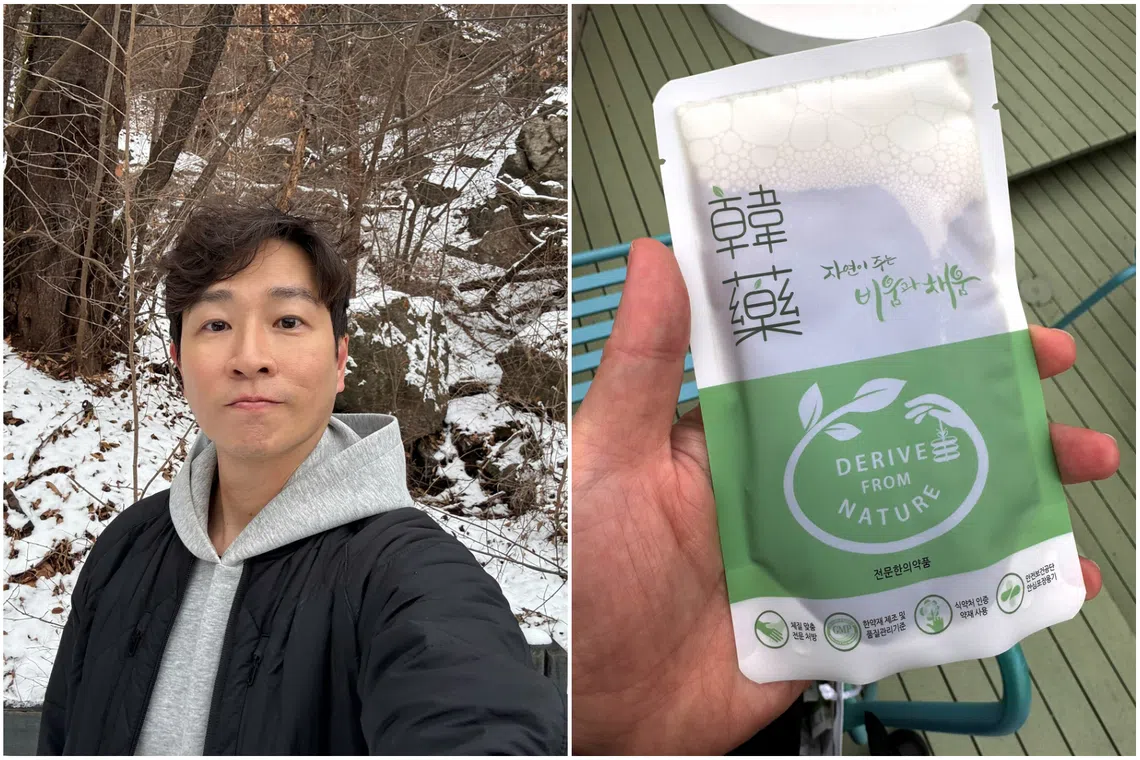 Morgan Awyong received a four-step treatment of chuna, cupping, moxibustion and acupuncture. He was also given a week’s prescription of herbal medicine.
