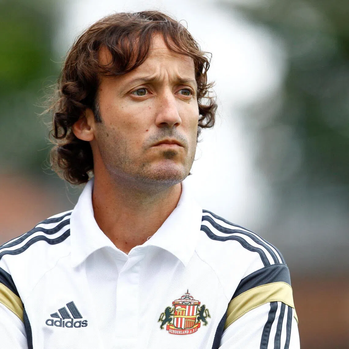 Then Sunderland assistant coach Mauricio Taricco at a pre-season match against Hartlepool United in July 2014. He is now Jeonbuk Hyundai Motors' assistant coach and has been suspended and fined for a racist gesture.