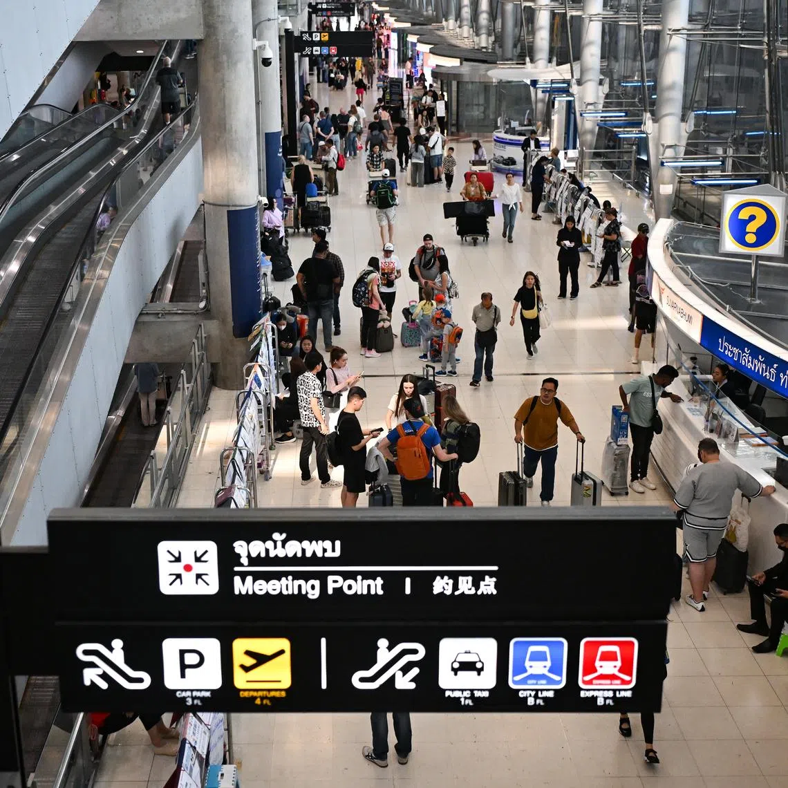 The six airports covered by the new rate are Suvarnabhumi (above), Don Mueang, Chiang Mai, Mae Fah Luang Chiang Rai, Phuket and Hat Yai.
