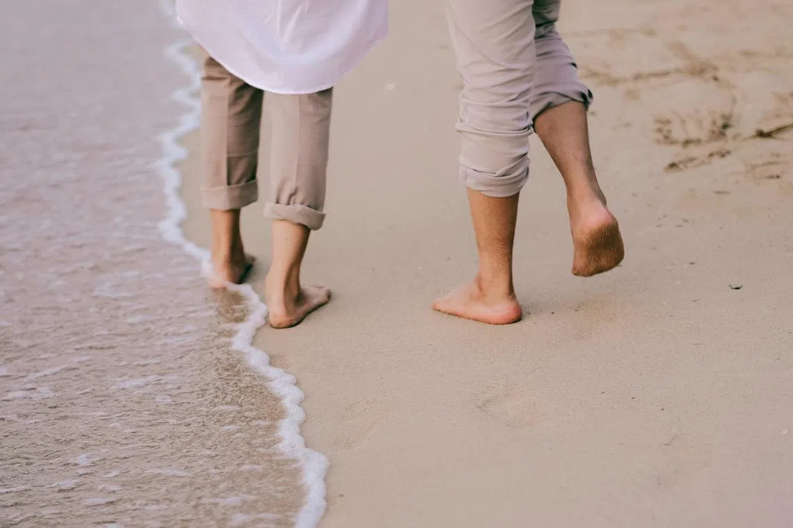 As delightful as a barefoot walk on the beach can be, it is better to don water shoes.