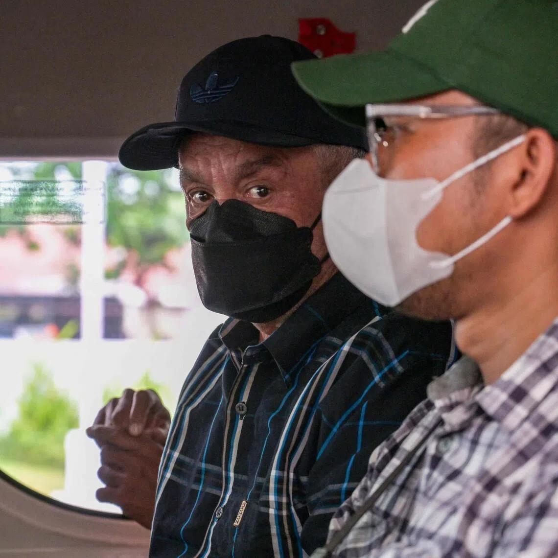 Dutch prisoner Ali Tokman (centre) sits in a car as he leaves the Surabaya Prison in Porong, East Java province on Dec 7, 2025.