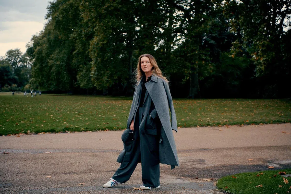 Clare Waight Keller in London, on Sept. 25, 2024. Waight Keller, who designed Meghan Markle’s wedding dress, finds a different kind of luxury at a mass market brand. (Harry Lawlor/The New York Times)