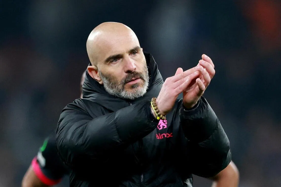 Enzo Maresca applauding fans after a Conference League match against FC Copenhagen while he was manager of Chelsea in March 2025.