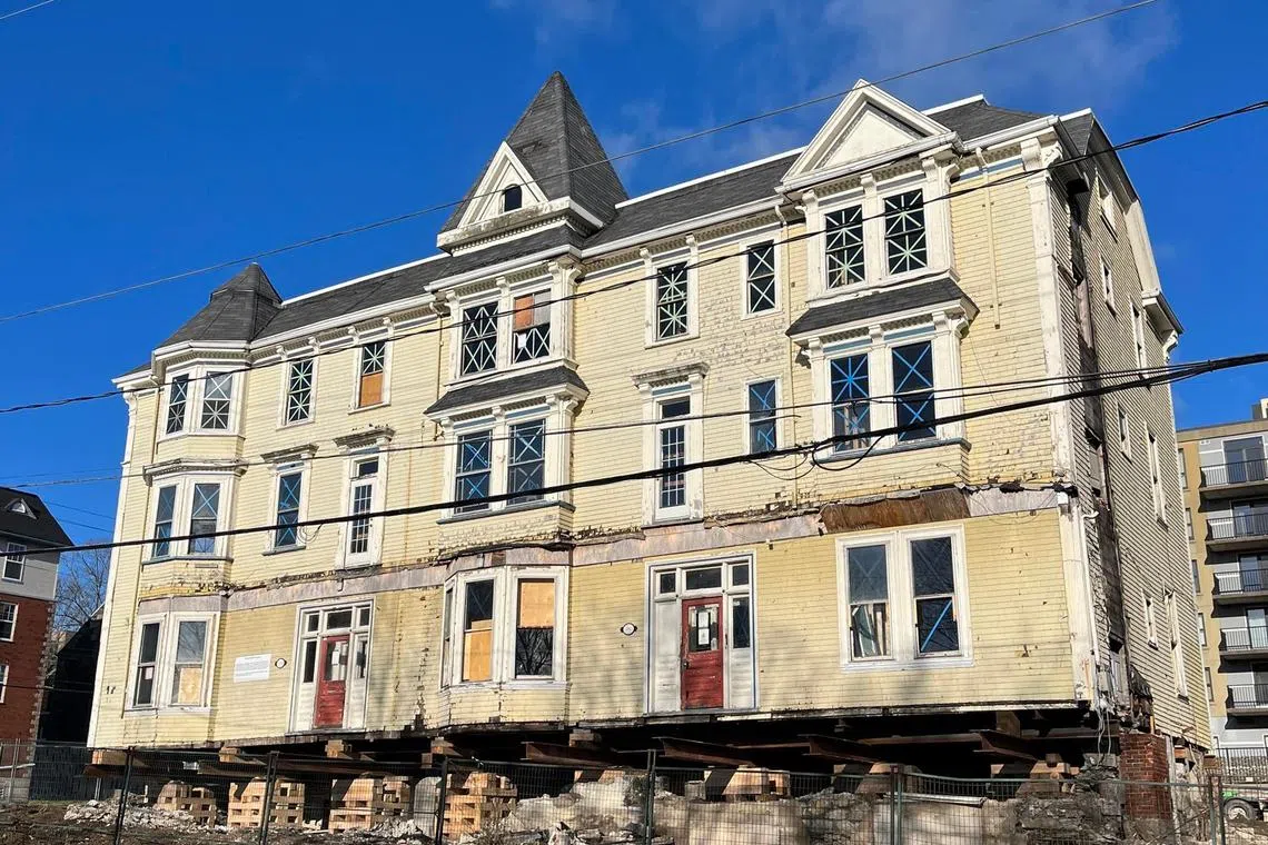 The Elmwood building was relocated with the help of 700 soap bars.