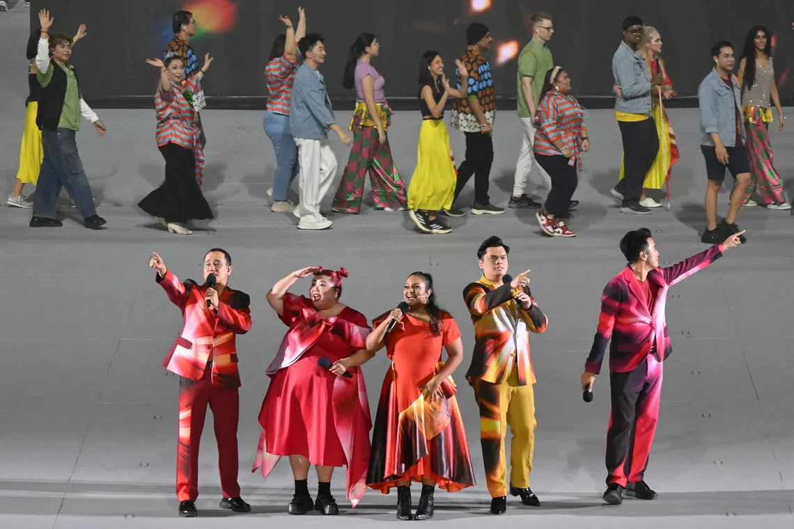 ST20260809-202658800474-Lim Yaohui-pixndp2026/ National Day Parade 2026 at the National Stadium on Aug 9, 2026. (ST PHOTO: LIM YAOHUI)