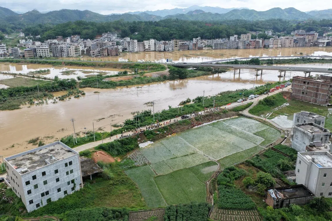 Southern, central China brace for flood risk after typhoon