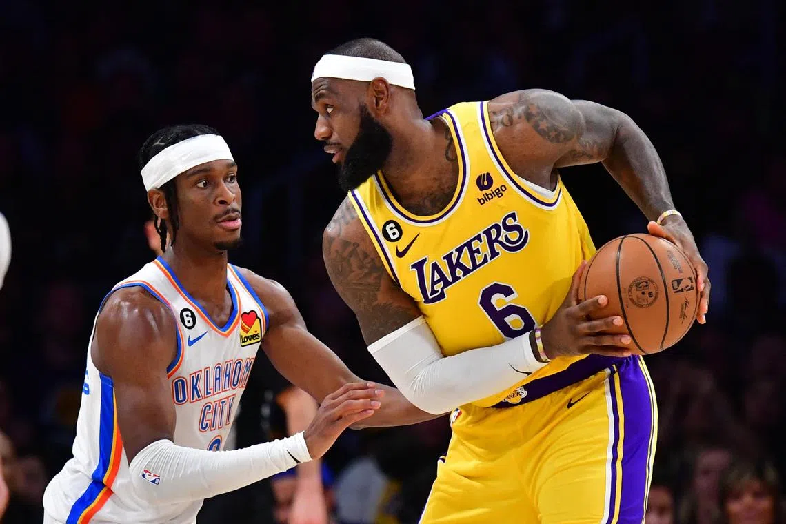 After 20 season in the league, Los Angeles Lakers forward LeBron James (right) has scored the most points in the NBA.