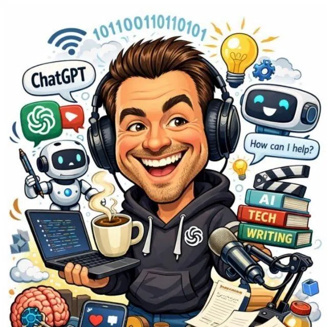 Caricatures generated by ChatGPT with the trending prompt, except the individuals in them are not real people.