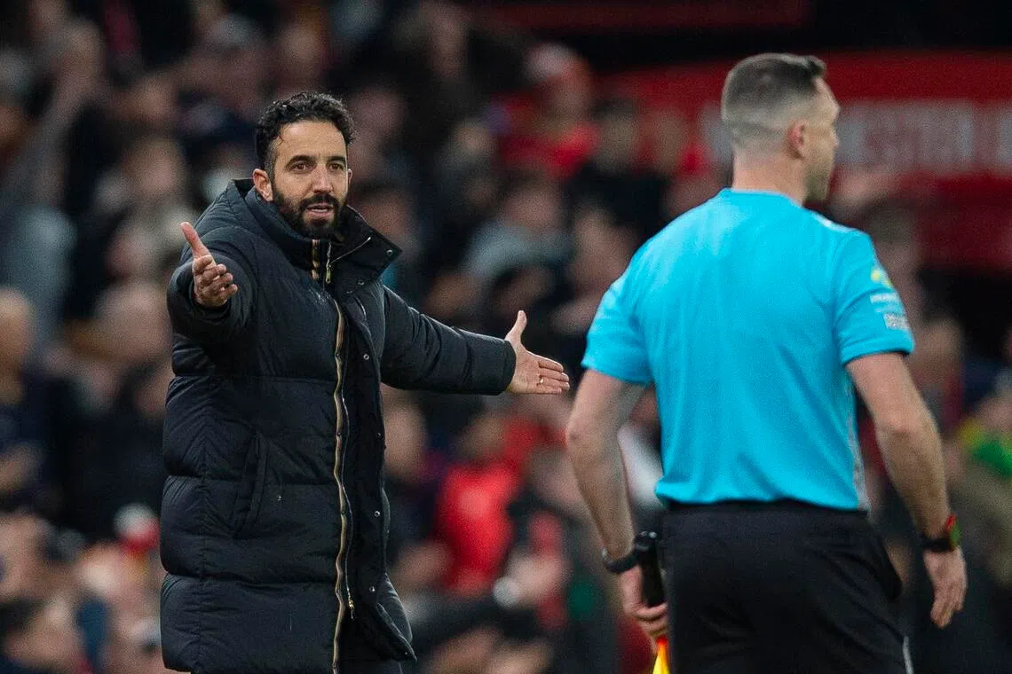 Manchester United manager Ruben Amorim during the Premier League match against West Ham United.