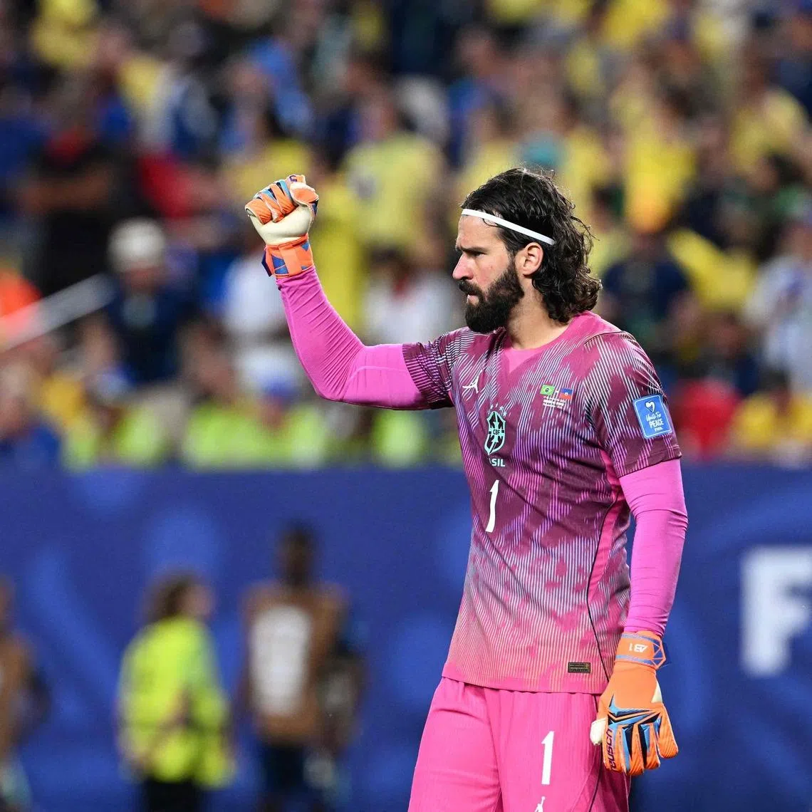 After wearing black and pink kits in Brazil's first two games, goalkeeper Alisson will be wearing green next, instead of red as originally announced by FIFA.