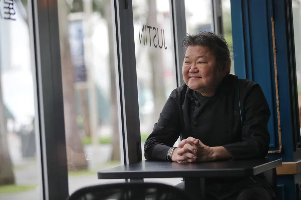 ST20221214_202274632840: Gin Tay / jlsector19/ Joyce Lim/
Profile of Justin Quek at his restaurant, Justin Flavours of Asia on Dec 14, 2022.