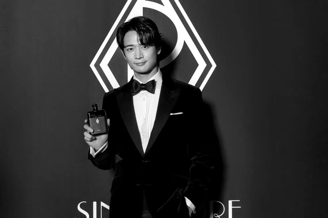 Choi Minho at the launch of Ralph's Club Parfum, a new fragrance from Ralph Lauren in Singapore on Nov 15, 2022.