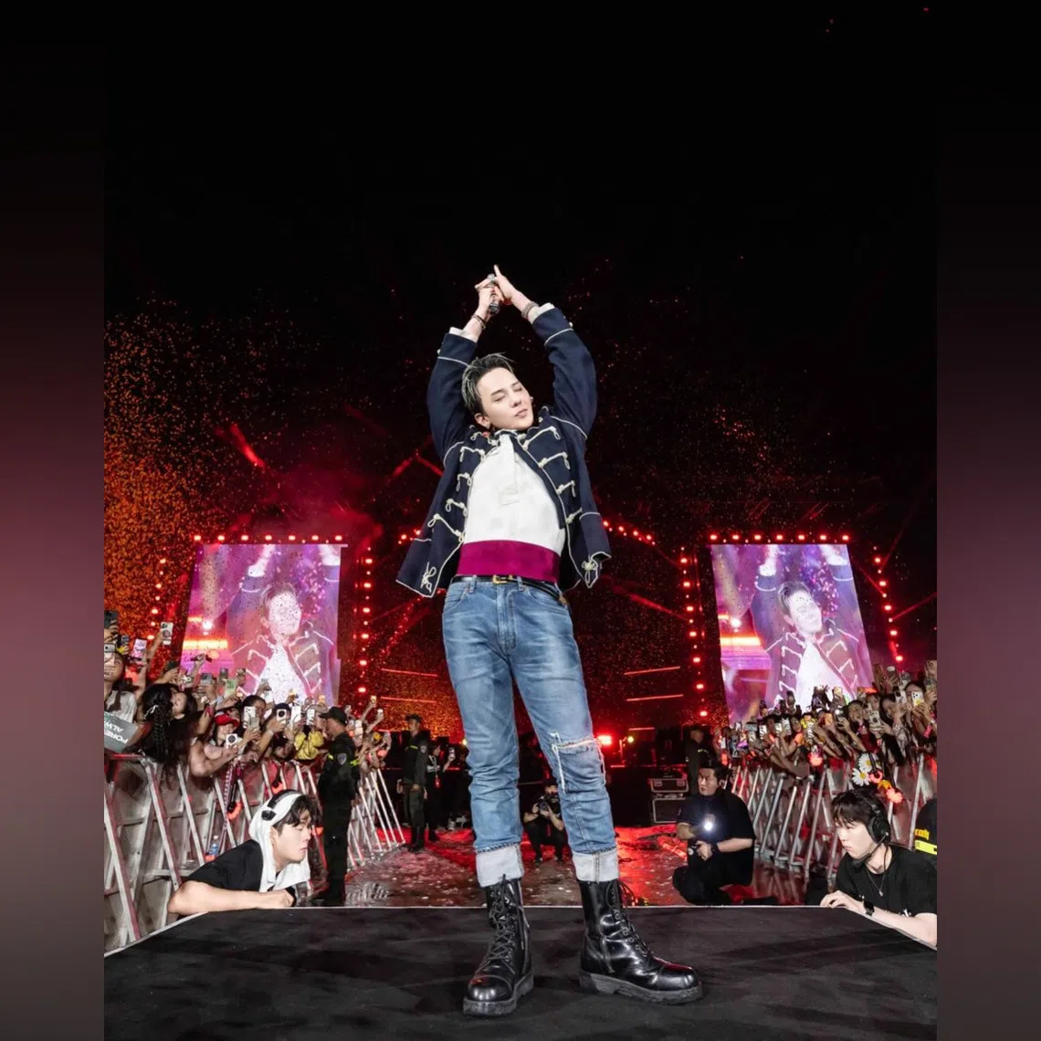 South Korean singer-rapper G-Dragon during a concert in Hanoi, Vietnam, in November 2025.