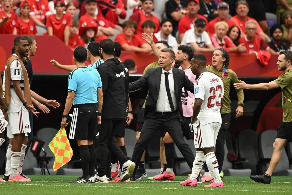 Jun 18, 2026; Vancouver, British Columbia, USA; Reactions to Canada midfielder Ismael Kone (8) after sustaining an injury during the second half against Qatar during a Group B match in the 2026 FIFA World Cup at BC Place Vancouver. Mandatory Credit: Anne-Marie Sorvin-Imagn Images