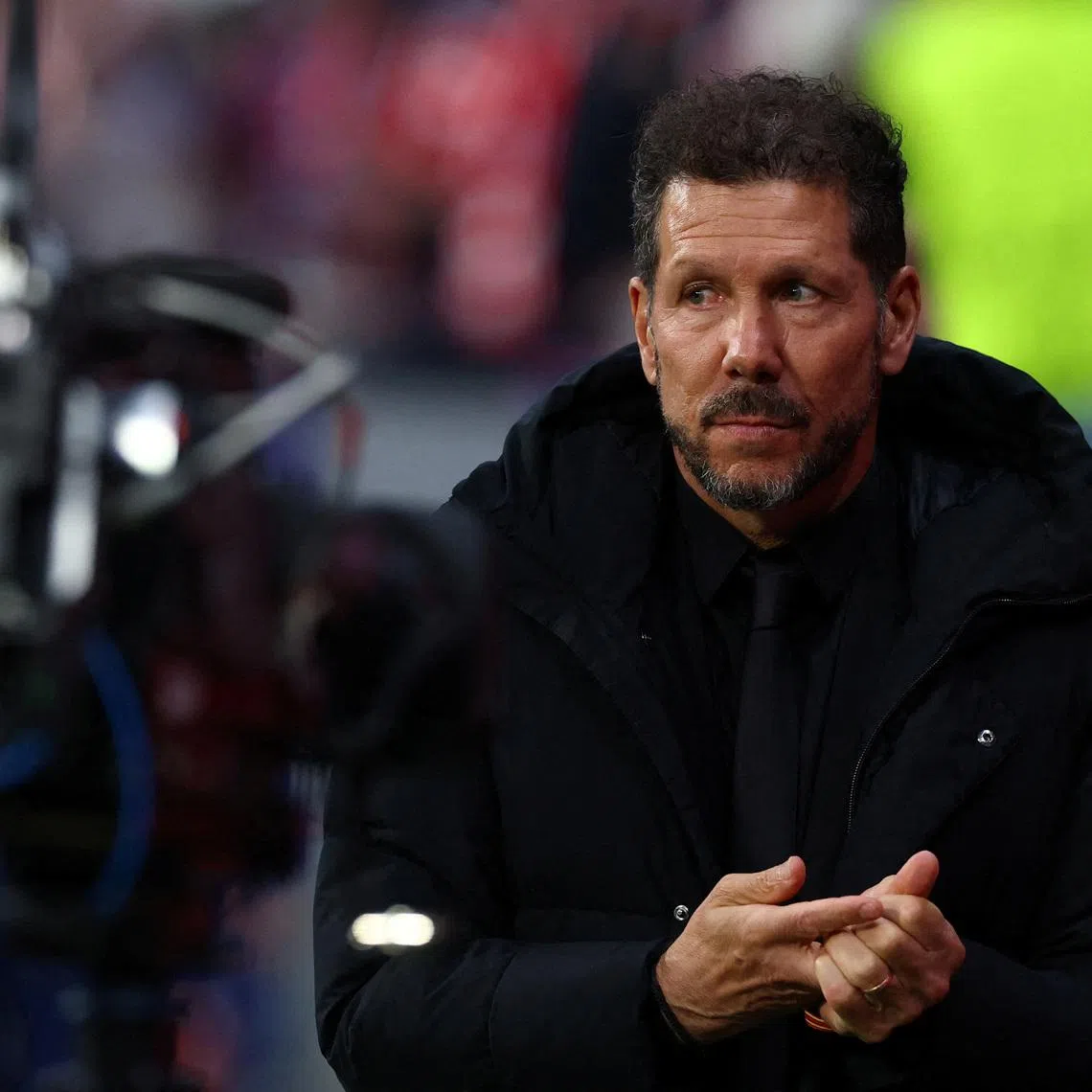 FILE PHOTO: Soccer Football - UEFA Champions League - Quarter Final - Second Leg - Atletico Madrid v FC Barcelona - Riyadh Air Metropolitano, Madrid, Spain - April 14, 2026 Atletico Madrid coach Diego Simeone before the match REUTERS/Albert Gea/File Photo