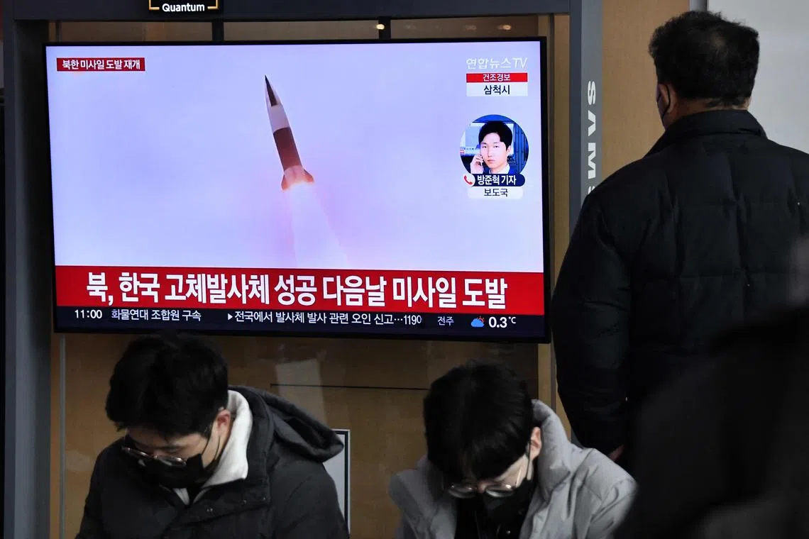 North Korea had launched an unprecedented number of missiles in 2022.