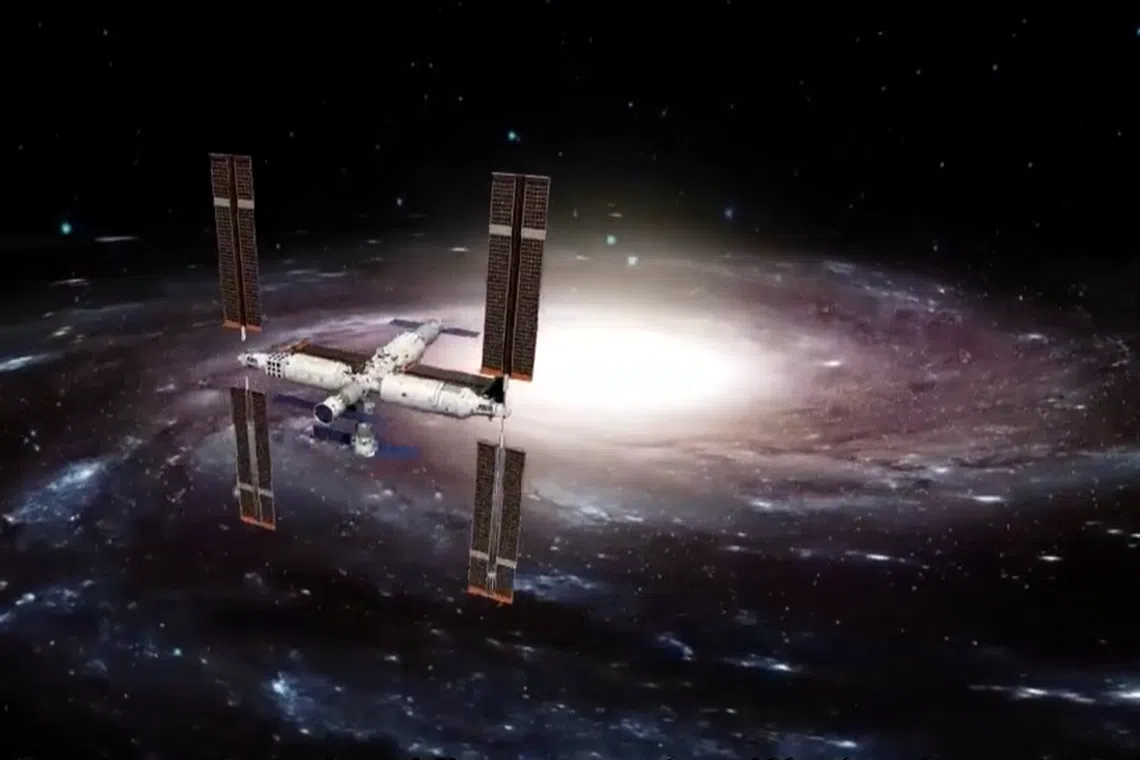 At 180 metric tons after its expansion to six modules, Tiangong is still just 40 per cent of the mass of the ISS.