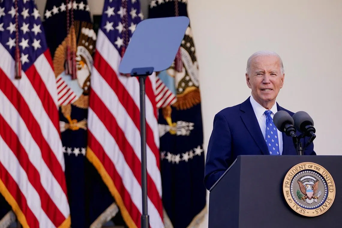 U.S. President Joe Biden delivers remarks from the Rose Garden of the White House in Washington, U.S., November 26, 2024. REUTERS/Nathan Howard