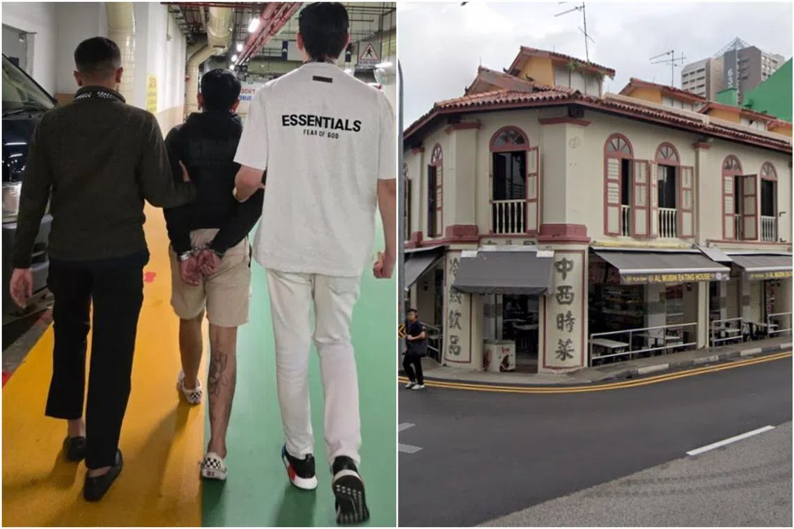 The suspect was arrested on Dec 24 at a residential unit in Keat Hong Close. The alleged incident took place at Al Mubin Restaurant at 33 Jalan Besar at around 3.30am.