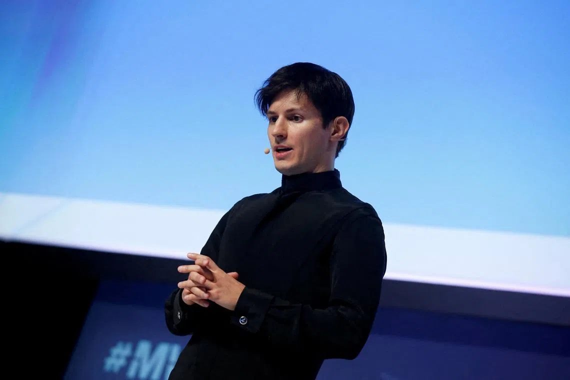 FILE PHOTO: Founder and CEO of Telegram Pavel Durov delivers a keynote speech during the Mobile World Congress in Barcelona, Spain February 23, 2016. REUTERS/Albert Gea/File Photo