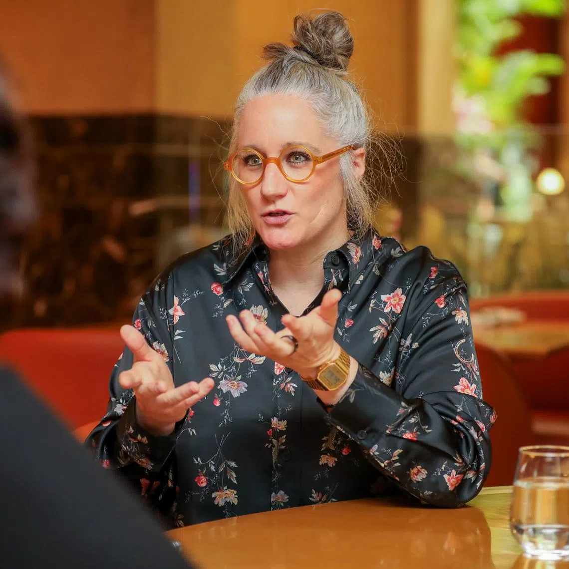 Interview pics of Lindsey McInerney, founder and CEO of Black Sun Labs. Taken at Fullerton Hotel at 1 Fullerton Square.