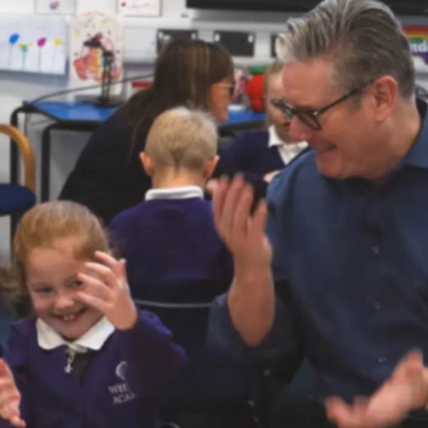 British Prime Minister Keir Starmer had spontaneously performed a playground craze that teachers at the school have been trying to stamp out.