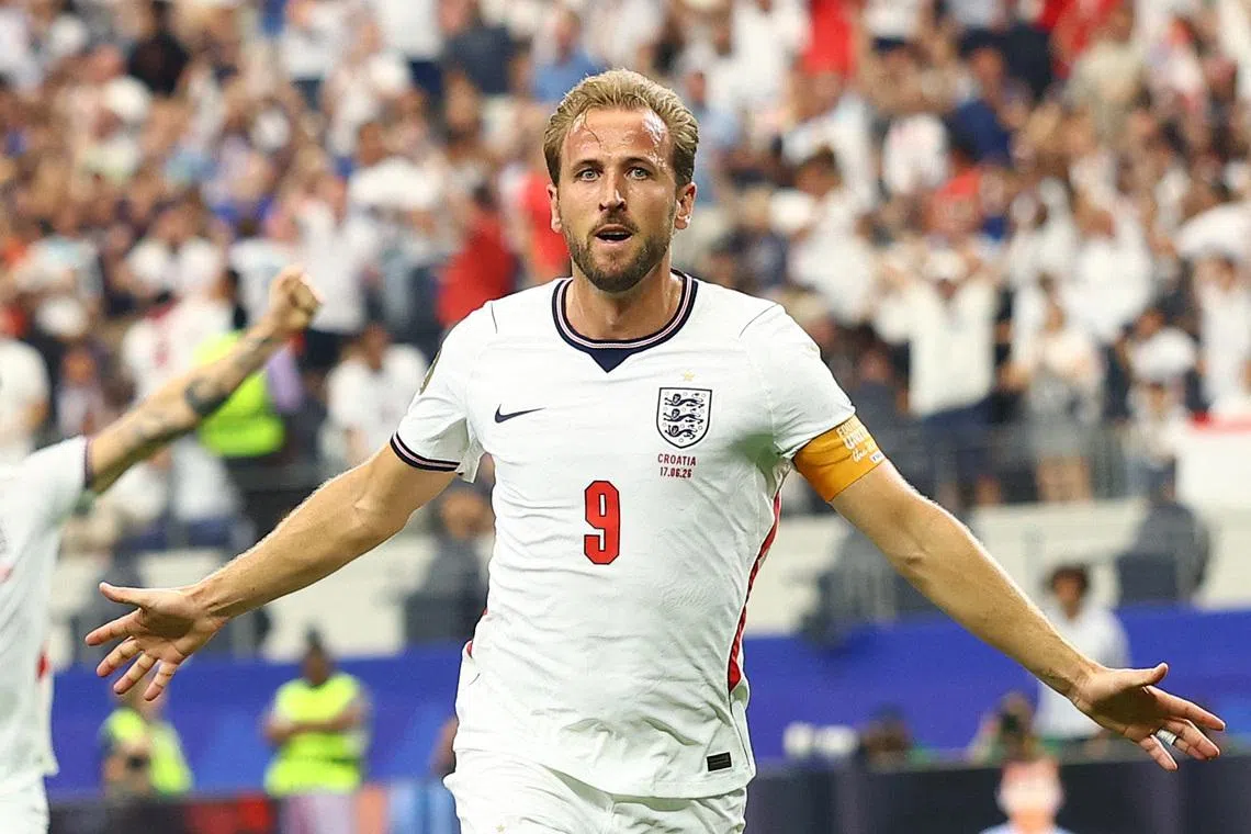 Soccer Football - FIFA World Cup 2026 - Group L - England v Croatia - Dallas Stadium, Arlington, Texas, U.S. - June 17, 2026 England's Harry Kane celebrates scoring their second goal REUTERS/Hannah Mckay