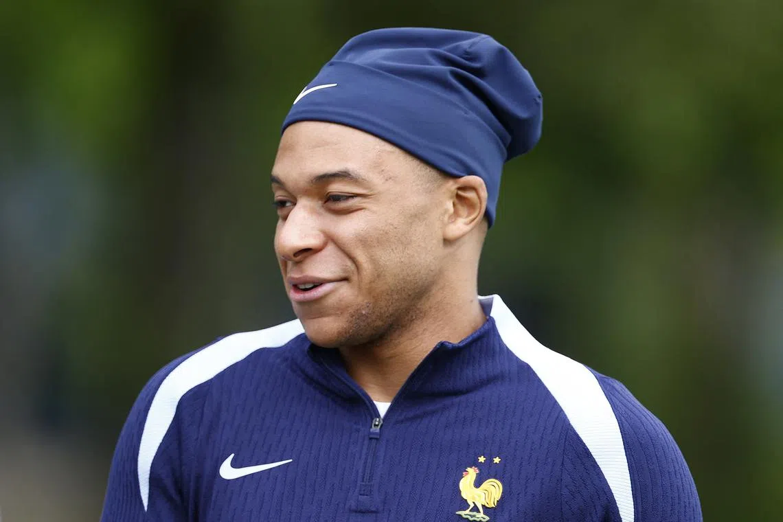 Soccer Football - Euro 2024 - France Training - Clairefontaine, France - May 30, 2024 France's Kylian Mbappe during training REUTERS/Abdul Saboor/File Photo