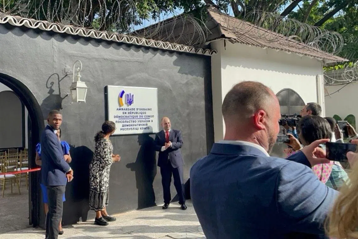Ukraine's deputy foreign minister Maksym Subkh opened Kyiv’s embassy in Kinshasa, in the Democratic Republic of Congo, on April 10.