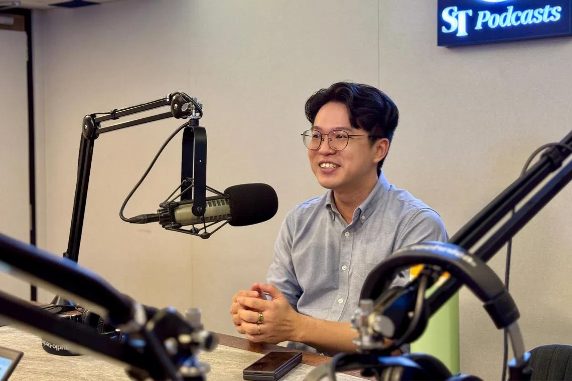 SUTD’s Assistant Professor Samuel Chng in the ST podcast studio.