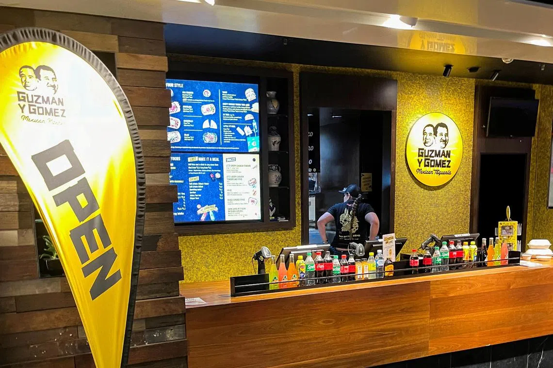 Guzman y Gomez has 185 restaurants in Australia, 17 in Singapore, five in Japan and four in the US.