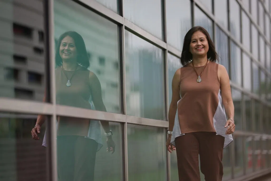 Ms Jennifer Oliveiro initially found it difficult to cope with the death of her husband Richard Lee in October 2016, but is now a volunteer at Wicare.