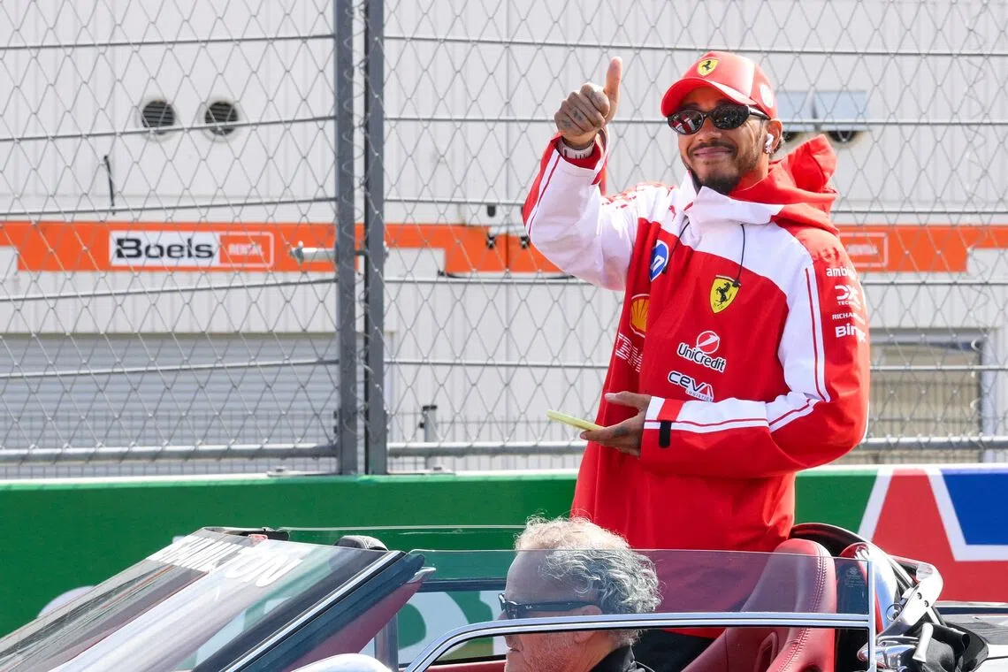 Ferrari’s Lewis Hamilton is aiming for a record sixth Italian Grand Prix.