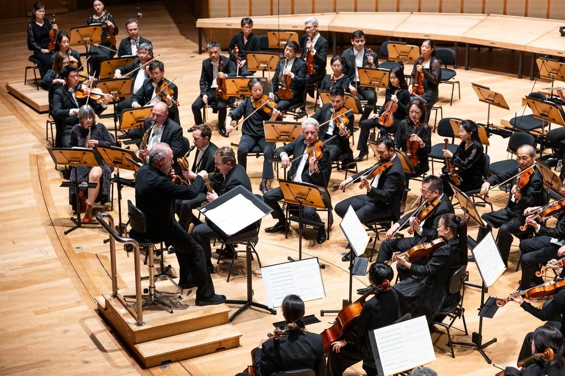 Guest conductor Kolja Blacher led the Singapore Symphony Orchestra in a concert at the Esplanade Concert Hall on Jan 16. 