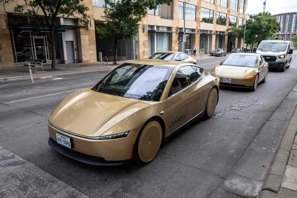 Tesla said in addition to two passengers, the Cybercab would have room for “luggage, golf clubs, scooters and more”.
