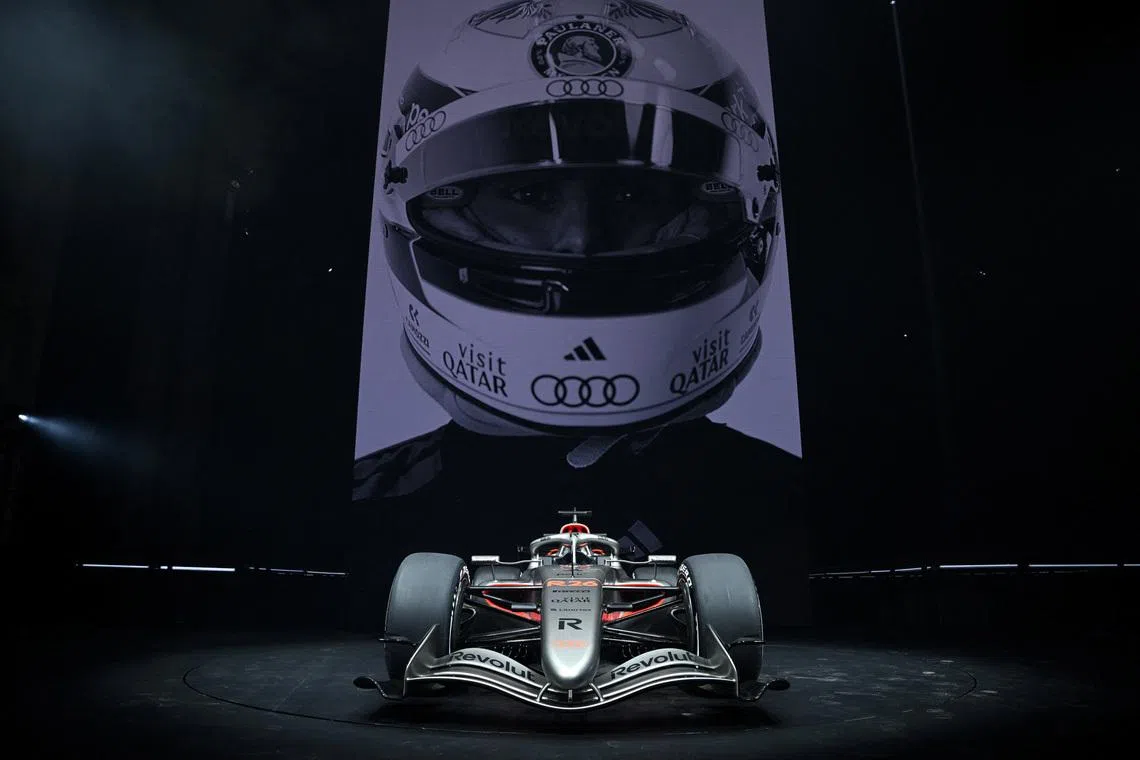 Formula One F1 - Audi F1 Car Presentation  - Kraftwerk Berlin, Berlin, Germany - January 20, 2026 The new Audi F1 car is presented in Berlin  REUTERS/Annegret Hilse