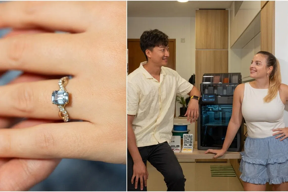 Wu Linhan 3D printed an engagement ring for his girlfriend, Amandine Honvault.