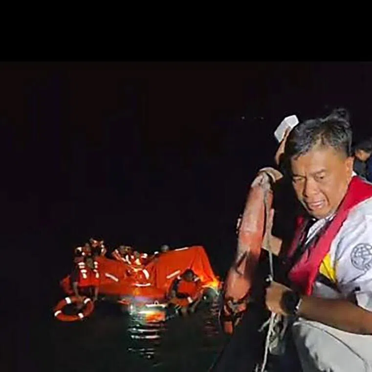 The Maritime Port Authority (MPA) said the incident happened at 10.30pm, and all nine crew members were safely rescued by the Indonesian authorities.