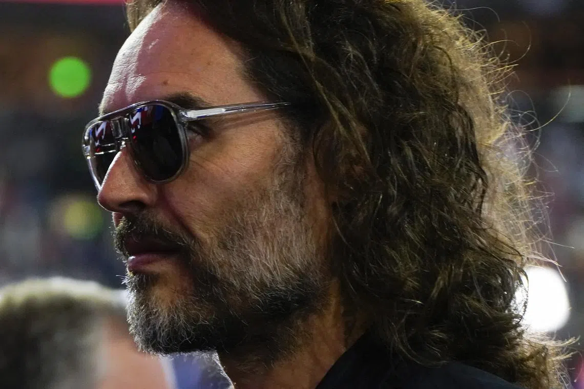 Russell Brand attends Day 4 of the Republican National Convention (RNC), at the Fiserv Forum in Milwaukee, Wisconsin, U.S., July 18, 2024. REUTERS/Elizabeth Frantz/File Photo