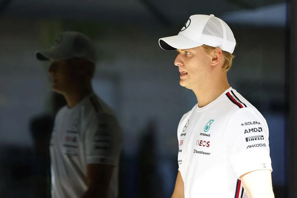Formula One F1 - Qatar Grand Prix - Lusail International Circuit, Lusail, Qatar - October 7, 2023 Mercedes' reserve driver Mick Schumacher ahead of the sprint shootout REUTERS/Rula Rouhana/File photo