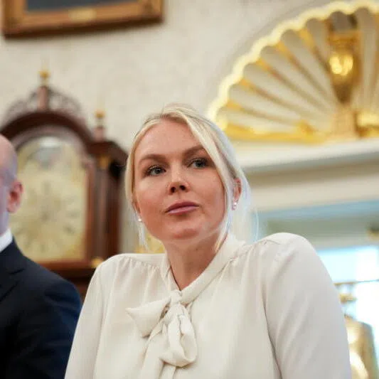 White House press secretary Karoline Leavitt (right) – the youngest person to be appointed to the role – will leave her role to spend more time with her family.