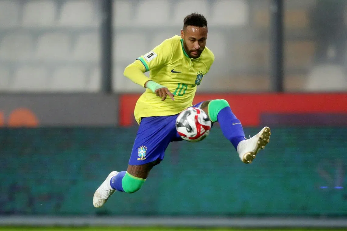 Soccer Football - World Cup - South American Qualifiers - Peru v Brazil - Estadio Nacional, Lima, Peru - September 12, 2023 Brazil's Neymar in action REUTERS/Sebastian Castaneda